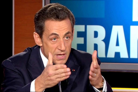 Nicolas Sarkozy, durante su entrevista en la cadena privada de televisin TF1. | Reuters
