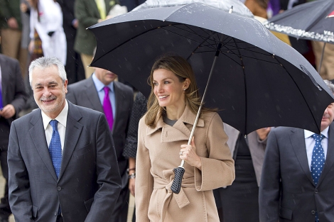 el presidente andaluz, Jos A. Grin, junto a la Princesa de Asturias, Letizia Ortiz. | Efe