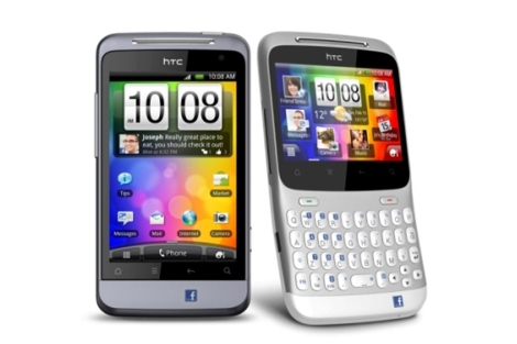 HTC Salsa y HTC ChaCha, con teclado QWERTY.