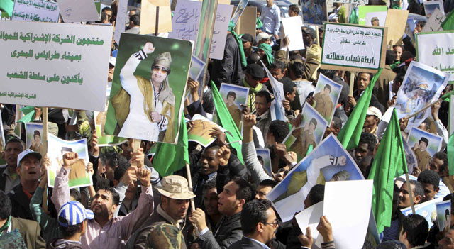 Concentración de simpatizantes de Gadafi en Tripoli (Libia). | Efe