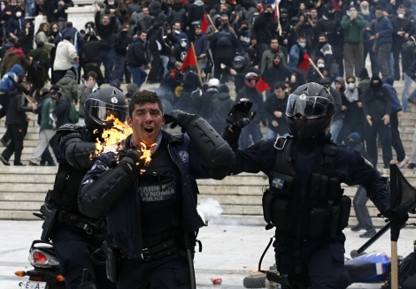 Disturbios en Atenas. | AFP