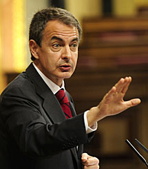 Zapatero en el Congreso. | B. Daz