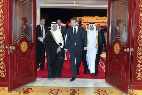 Jos Luis Rodrguez Zapatero, a su llegada a Doha. | Efe