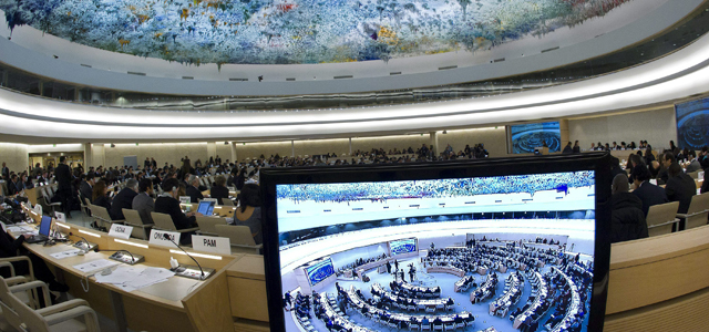 Vista del Consejo de Derechos Humanos de la ONU en Ginebra. | EFE