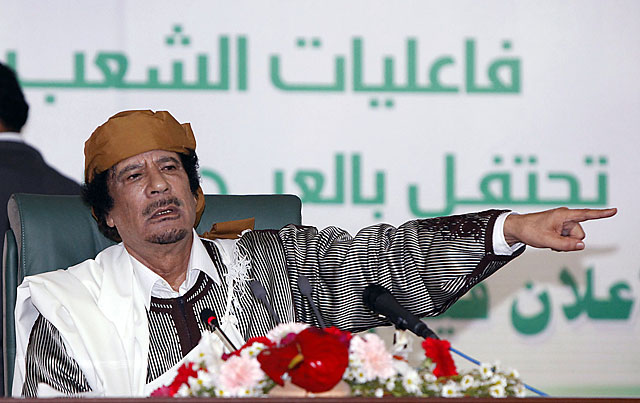 Muamar al Gadafi ha reaparecido este miércoles. | AFP