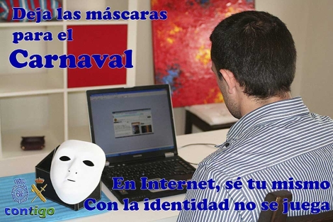 Campaña de prevención en internet de Policía Nacional y Guardia Civil contra falsas identidades en las redes sociales.