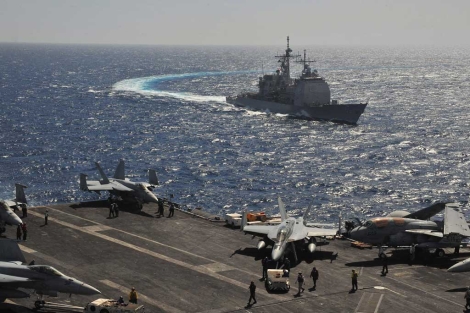 El portaviones USS Enterprise est realizando operaciones en el Mar Rojo. | Reuters