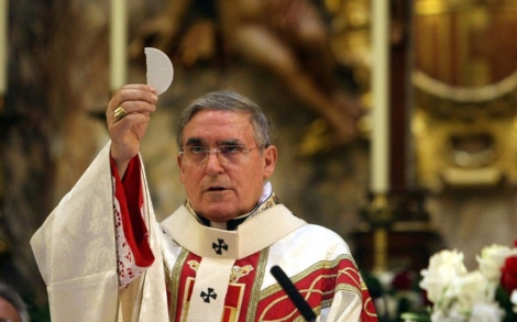 El arzobispo de Barcelona, Llus Martnez-Sistach, durante la misa de la Merc.| Quique Garca