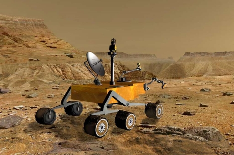 Reconstruccin del robot de la misin de la NASA en Marte. | NASA/JPL-Caltech