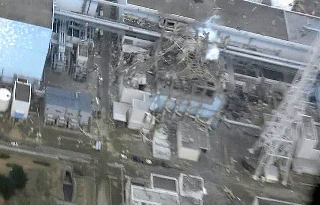 El reactor 3 (el nico que contiene plutonio), en una imagen tomada desde un helicptero militar. | Reuters/Tepco