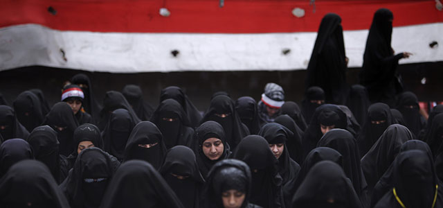 Una congregacin para protestar contra el rgimen de Yemen, en la capital, San. | AP