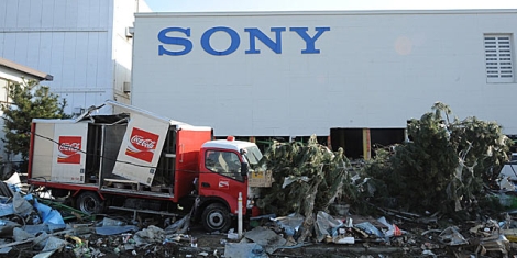 Planta de Sony afectada por el terremoto y posterior tsunami en el puerto de Sendai, en la prefectura de Miyagi. | AFP
