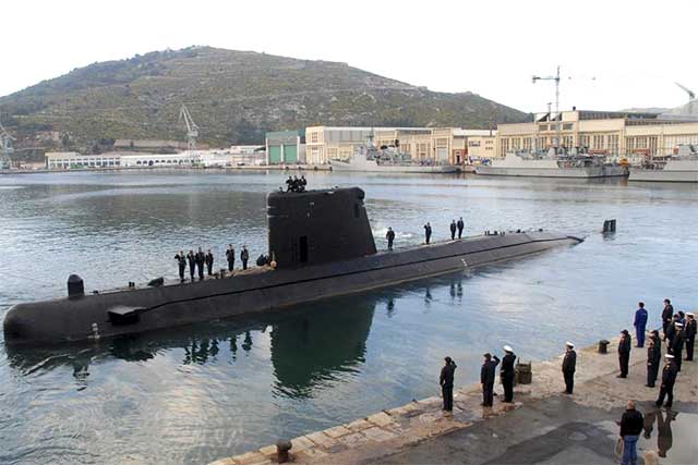El submarino espaol Tramontana, en Cartagena (Murcia).| Efe