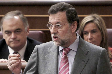 Rajoy durante su intervencin en el Congreso. | Efe