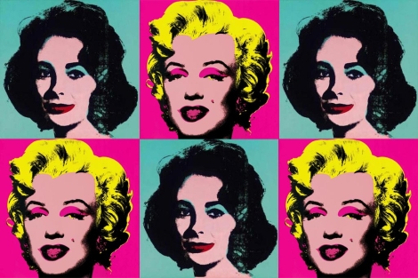 Elizabeth Taylor y Marilyn Monroe, retratadas por Andy Warhol.