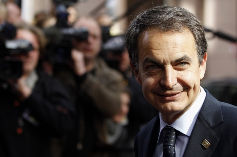 Zapatero, a su llegada al Consejo Europeo. | Reuters