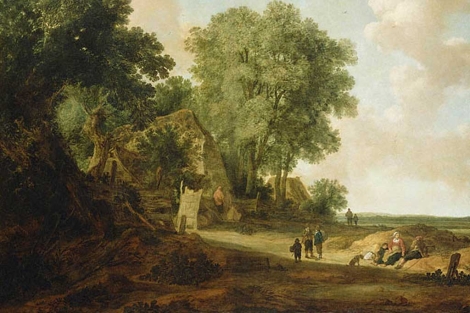 'Landscape With Cottage and Figures' , de Pieter Molijn. | Getty Museum