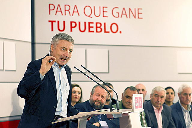 El 'nmero dos' del PSOE, Jos Blanco, durante un mitin en Lugo. | Efe