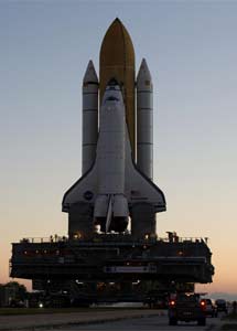 Un transbordador espacial listo para despegar. | NASA