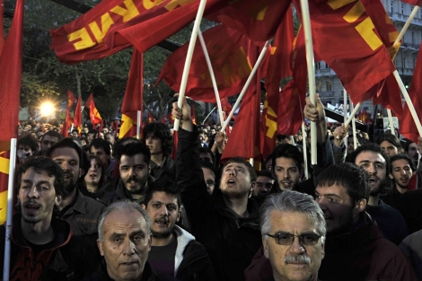 Protestas en Grecia contra las medidas de austeridad. | Afp