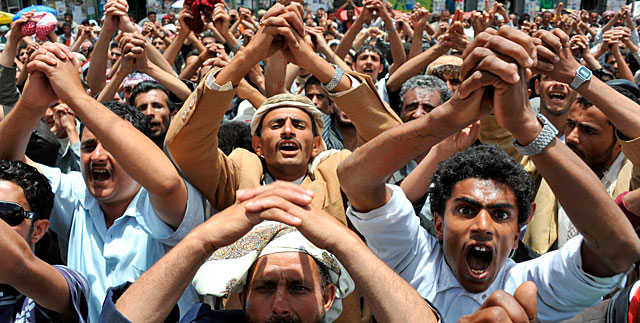 Opositores yemenes se manifiestan contra el rgimen del Saleh en San. | Efe