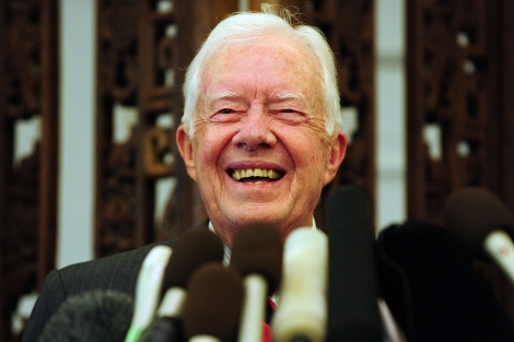 El ex presidente de los Estados Unidos, Jimmy Carter, durante su visita a China. | Afp