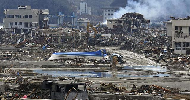 Davastacin causada por el sesmo en Minamisanriku.| AFP