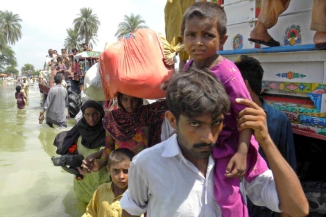 Damnificados por las pasadas inundaciones en Pakistn.| Matiullah Achakzai