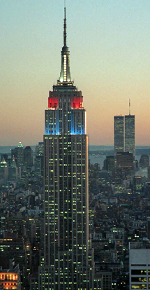 El Empire State Building en 1997 con las Torres Gemelas al fondo. | Ap