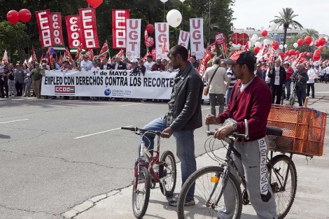 La cabecera de la manifestacin en Crdoba. | Madero Cubero