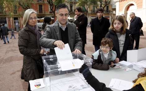 El eurodiputado Tremosa votando en Barcelona la independencia de Catalua. | Antonio Moreno