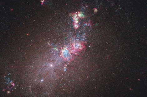 Vista de la galaxia NGC 4214 .| Agencia Espacial Europea.