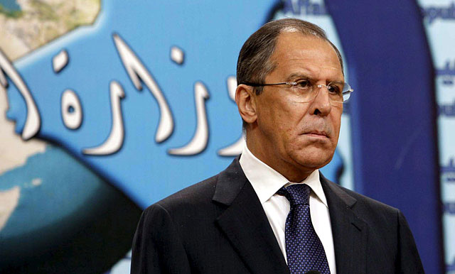 El ministro de Exteriores ruso, Serguei Lavrov, comparece ante los medios en Bagdad. | Efe