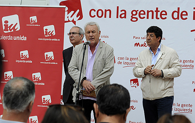 Cayo Lara, coordinador general de IU, durante el acto celebrado en Málaga. | Foto: Nacho Alcalá