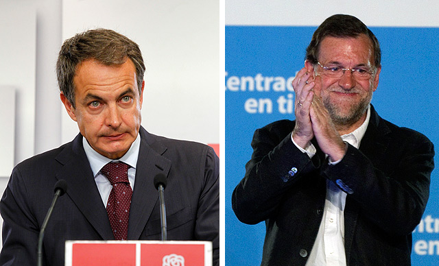 El lder del PSOE, Jos Luis Rodrguez Zapatero, y el de los 'populares', Mariano Rajoy. | B. Rivas | Reuters