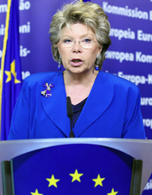La comisaria de Justicia de la UE, Viviane Reding. | Efe