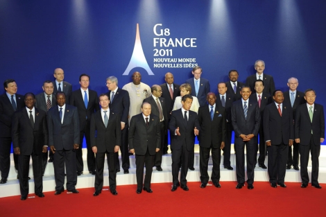 Foto de los lderes que han acudido a la reunin del G8. | Ap
