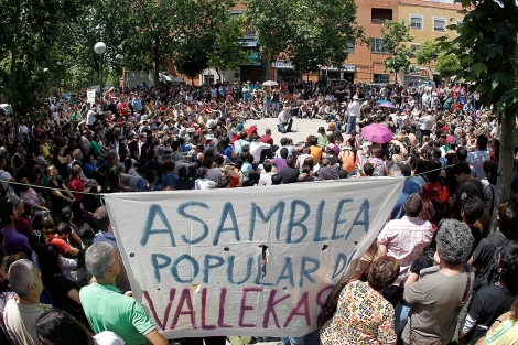 Asamblea popular celebrada en Vallecas. | Foto: A. DiLolli