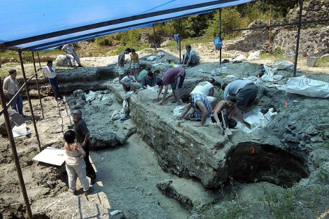 Excavacin en le yacimiento de Dmanisi (Georgia).|PNAS