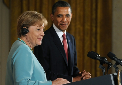 Rueda de prensa conjunta de Angela Merkel y Barack Obama. | Afp