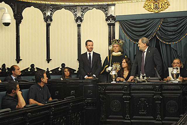 Javier Maroto en el pleno de constitucin del nuevo Ayuntamiento de Vitoria. | Nuria Gonzlez