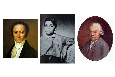 Franz Xaver Mozart, Julian Scravin y C.P.E. Bach.