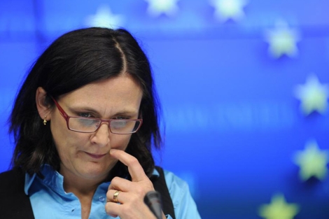 La comisaria europea de Interior, Cecilia Malstrm. | Afp