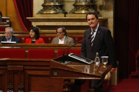 Artur Mas, en el Parlament, esta maana. | Antonio Moreno