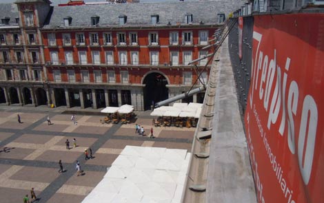 Vista de la plaza desde la vivienda del n 11 de la c/ Zaragoza