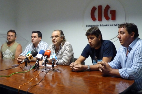 Eduardo Rodrguez, Fernando Gonzlez, Xon Meln (CIG), Carlos Estvez y Jos Carballo. | CIG