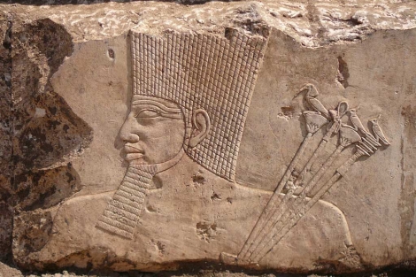 Bloque dedicado al rey Osorkon III o IV. | Fotos: Ministerio de Antigedades de Egipto.