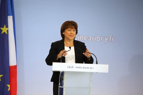 La primera secretaria del Partido Socialista francs y alcaldesa de Lille, Martine Aubry. | Efe