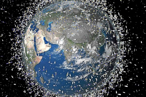 Simulacin de basura espacial. | Agencia Espacial Europea