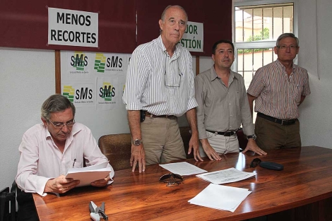 Los responsables del Sindicato Mdico, durante la rueda de prensa de este jueves. | Carlos Mrquez